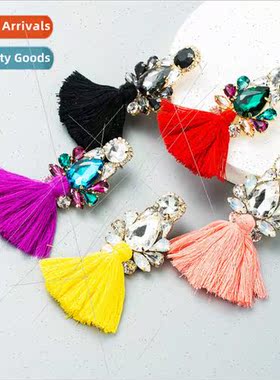 earringsEurope bohemian glass diamonds diamonds pants tassel