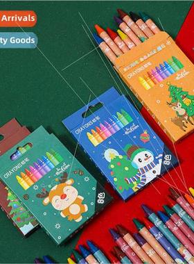 Christmas 8-color crayon set coloring doodle art brushes kin