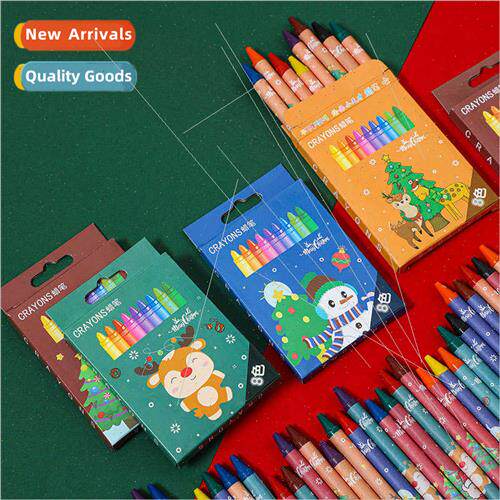 Christmas 8-color crayon set coloring doodle art brushes kin