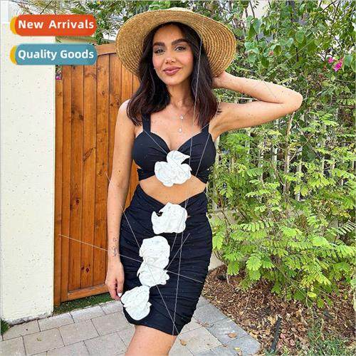 Swimsu New Europe Wind Handmade Floral One-piece Swimsu Wome