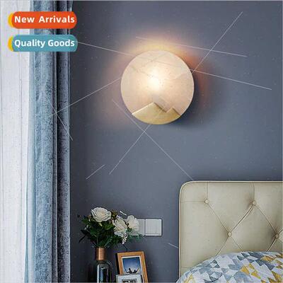 Copper light luxury bedroom bedside wall lamp post-modern mi