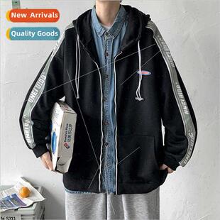 Men cardigan sweater 2022 spring fall new ins tide brhundred