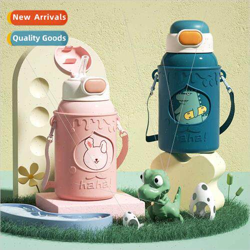 Intelligent children thermal  cup wh straw high value water