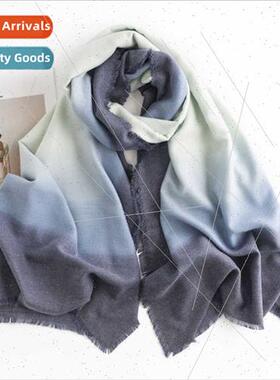 Fashion gradient fall winter  printed scarf female Yangqi hu
