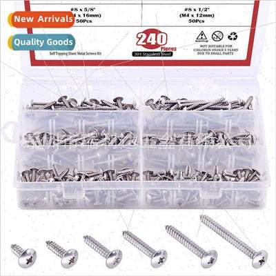 240pcs304 large flat head Phillips self-tapping screws set m