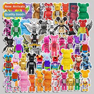 50 pcs of bear luggage stickers waterproof computer stickers