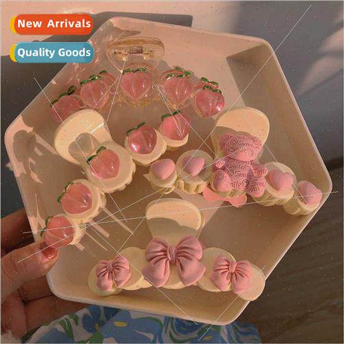 Peach grab clip shark clip hair card headdress back head pla