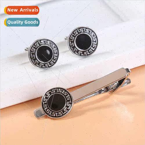 New fashion round striped French cufflinks men shirt tie cli