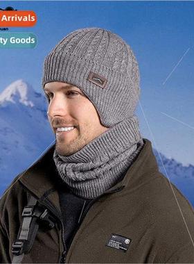 9627 winter padded hat scarf twoPCS men outdoor cycling warm