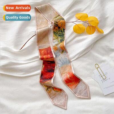 Scarf hair bfemale summer small long super fairy tie hair fl