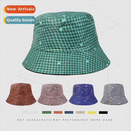 22 years spring new birds check printing fisherman hat wide