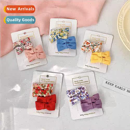 Korean children hair accessories cloth flowers hair clips ne