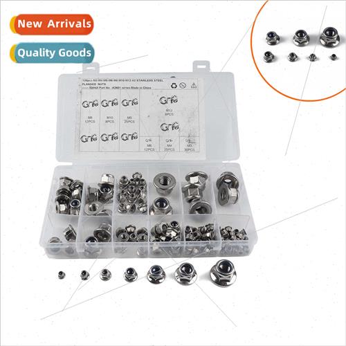 Flange nuts 304M3-M12 hexagonal anti-loosening nylon flange