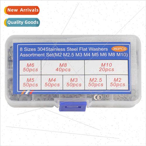 580pcs/360pcs Stainless Steel 304 Flat Washers Screw Washers
