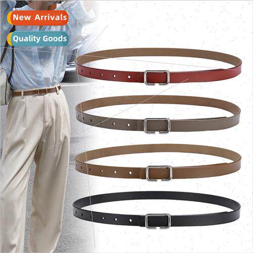 New Korean leather belt female dress su waist cowhide pants