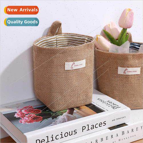 Hanging Bag Wall Mounted Dormory Bed Mini Small Burlap Bag U