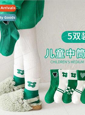 Girls socks spring fall children socks cotton thin fall cott