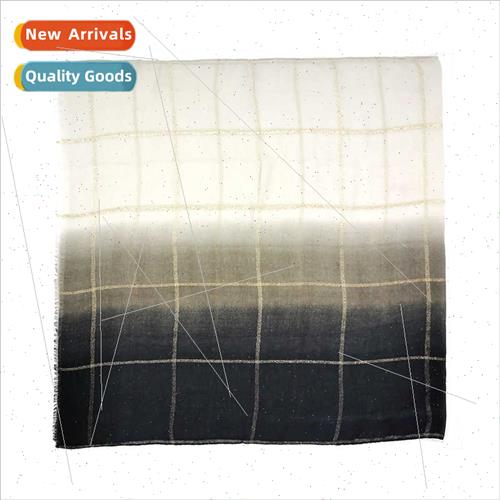 Hand-painted three patchwork colors gold silk whiskers edge