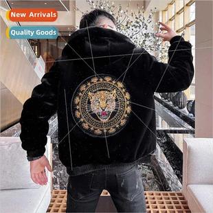 men mink winter Mink coat hooded ferret Hain velvet