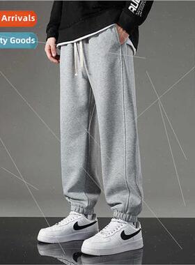 Casual pants men spring fall solid color pants men nd sweatp