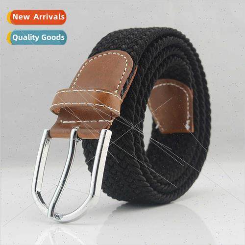 Network Men Braided Belt Women Casual Stch Breathable Canvas