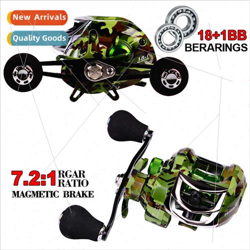 Metal Teardrop Reel 18+1 Spool Road Runner Fishing Reel 7:2: