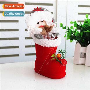 Christmas Fabric Candy Bag Decoration Desktop Ornament Holid