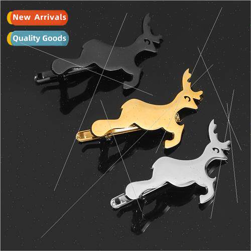 Men fashion nd deer alloy tie clip multifunctional geometric