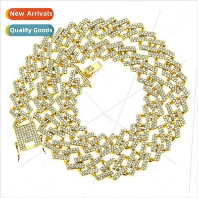 Europe fashion cuban chain full diamonds Cuban chain necklac