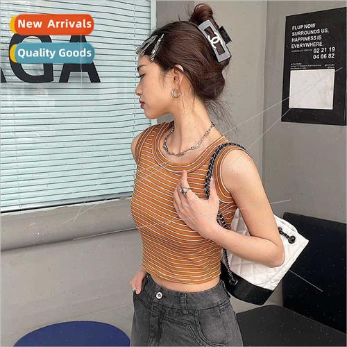 2024 summer new striped undershirt women inner suspenders sl