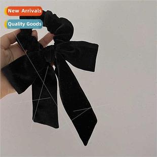 black velvet band French acces hair lazy bow ins ribbon