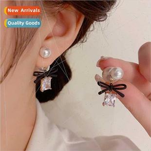 pearl bee diamond square bow wear two after fashion Korea