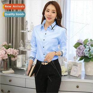 Womens Office Lady Shirt Female Chiffon Slim Blouse Plus z