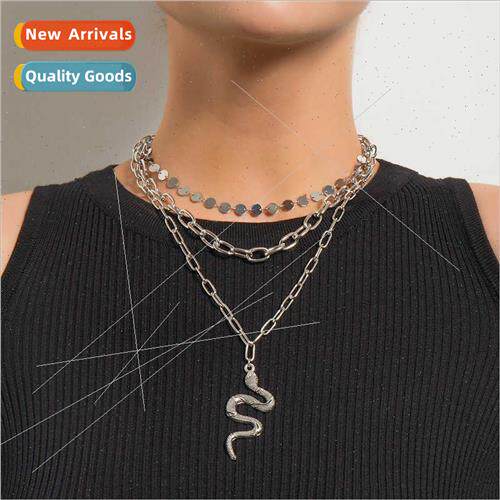 Europe Hip Hop Trend Cross Chain Sequins Accessories Women M
