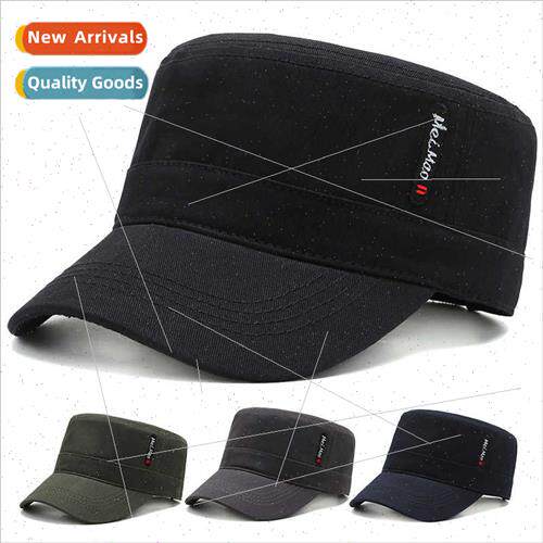Hat men spring fall outdoor leisure flat cap milary cap men