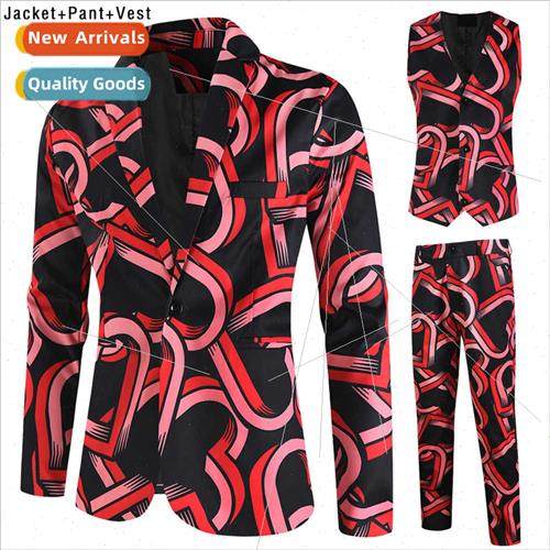 2023 New Valentine Day 3D Printed Su Vest Trousers Set 3pcs