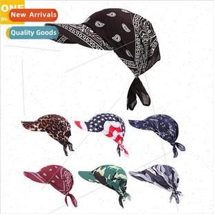 Square Turban Hat Cotton Cap Brim HeadbBaseball Outdo Amoeba