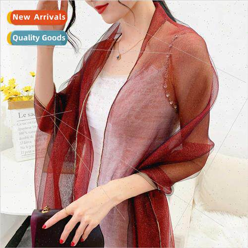 Autumn winter new solid color silk wool silk scarf Korean  i