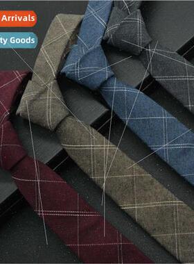 6cm Cotton Plaid Men Women Students Couple terary Fresh Engl