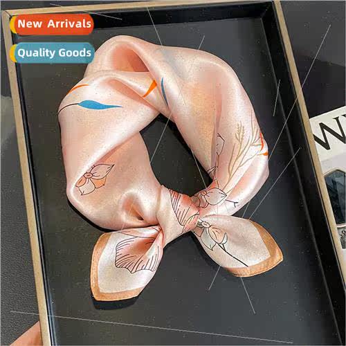 Korean  new spring fall printing silk square scarf female 53