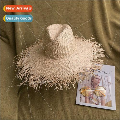 Europe Uned States folk raffia concave convex hat top out su