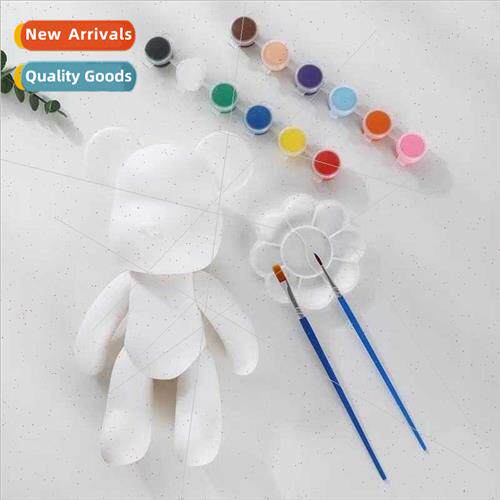 23cm large fluid bear handmade graffi tiled DIY enamel doll