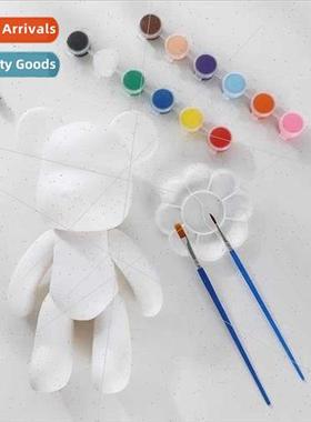 23cm large fluid bear handmade graffi tiled DIY enamel doll