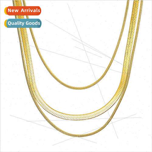 Triple Snake Chain Fashion Women Multi-Layers Blade Gold Sta