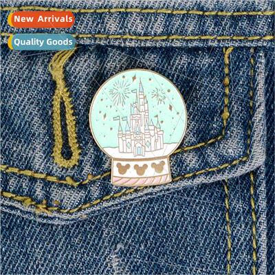 Badge Jewellery Cute Cartoon Alloy Crystal Rubik Ball Castle