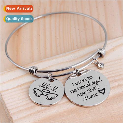 Europe creative letter bracelet i used to be her angel 百搭