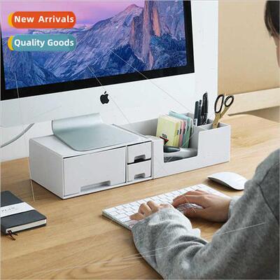 Computer monor screen heightening frame base keyboard deskto