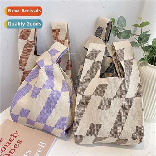 Korean niche design undershirt undershirt bag knting sweet f