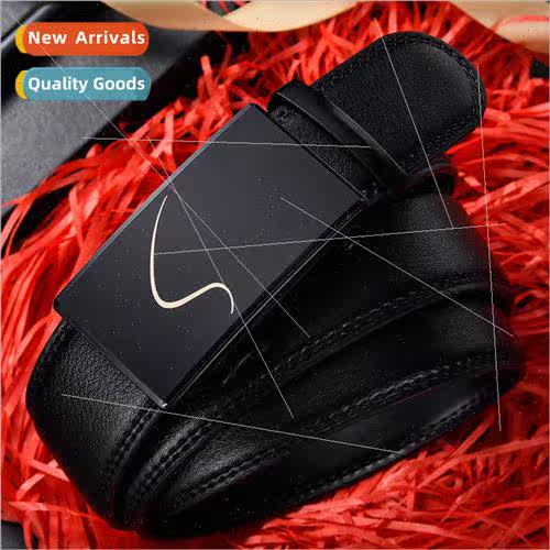 Men belt classic automatic buckle belt business youth pants