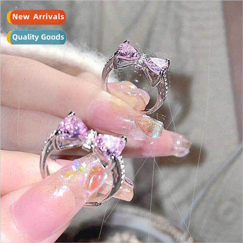 Pink Bow Ring Delicate Sweet Girl Index Finger High Fashion